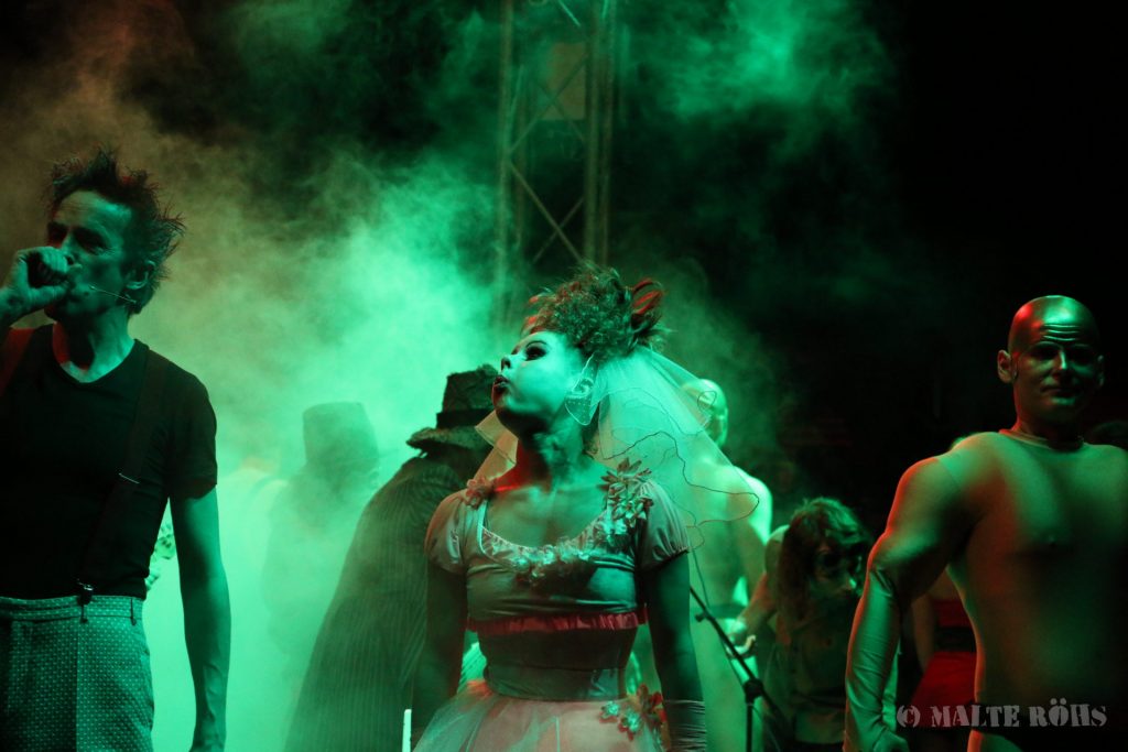 Artists during a show of circus EigenArt
