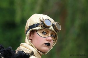Stilt walker during the Carnival der Kulturen, Bielefeld 2019