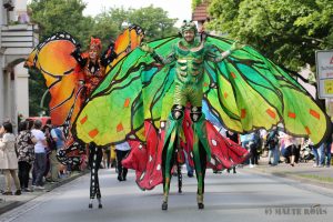 Stilt walkers during the Carnival der Kulturen, Bielefeld 2019