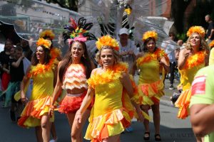 Samba goup during the Carnival der Kulturen, Bielefeld 2019